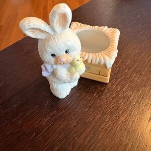 VTG 1980s Ceramic Easter Bunny Holder